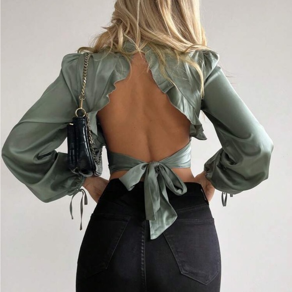 Satin Blouse ❤️ - Picture 2 of 5